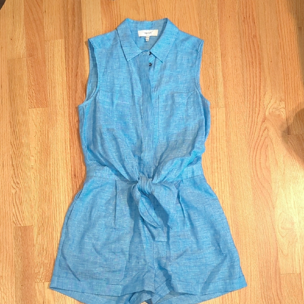 Reiss Light Blue Button-Up Top